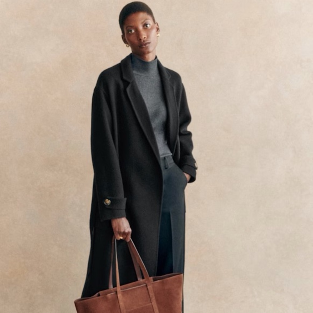 Sezane Mederick Coat size 36 color black